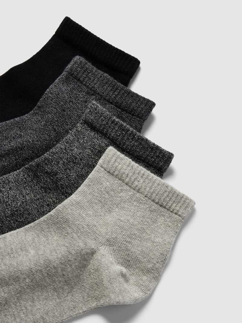 s.Oliver RED LABEL Sokken met labeldetail in een set van 4 paar model 'Quarter'