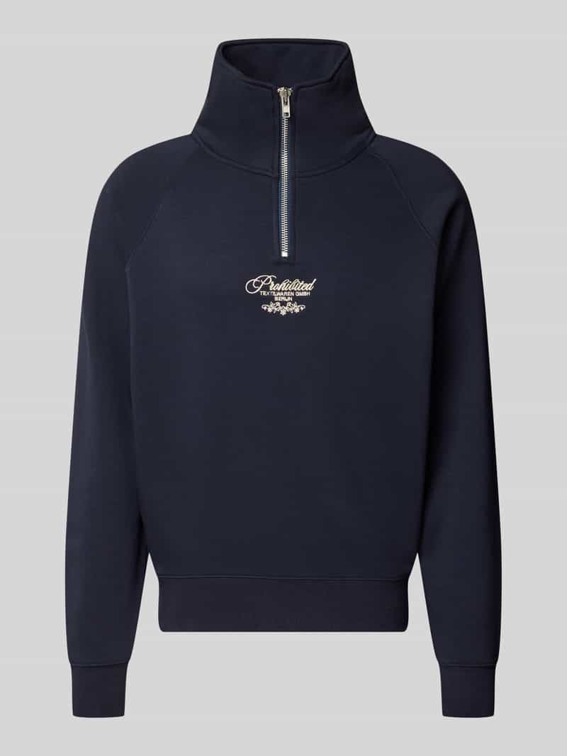 PROHIBITED Sweatshirt met opstaande kraag en ritssluiting