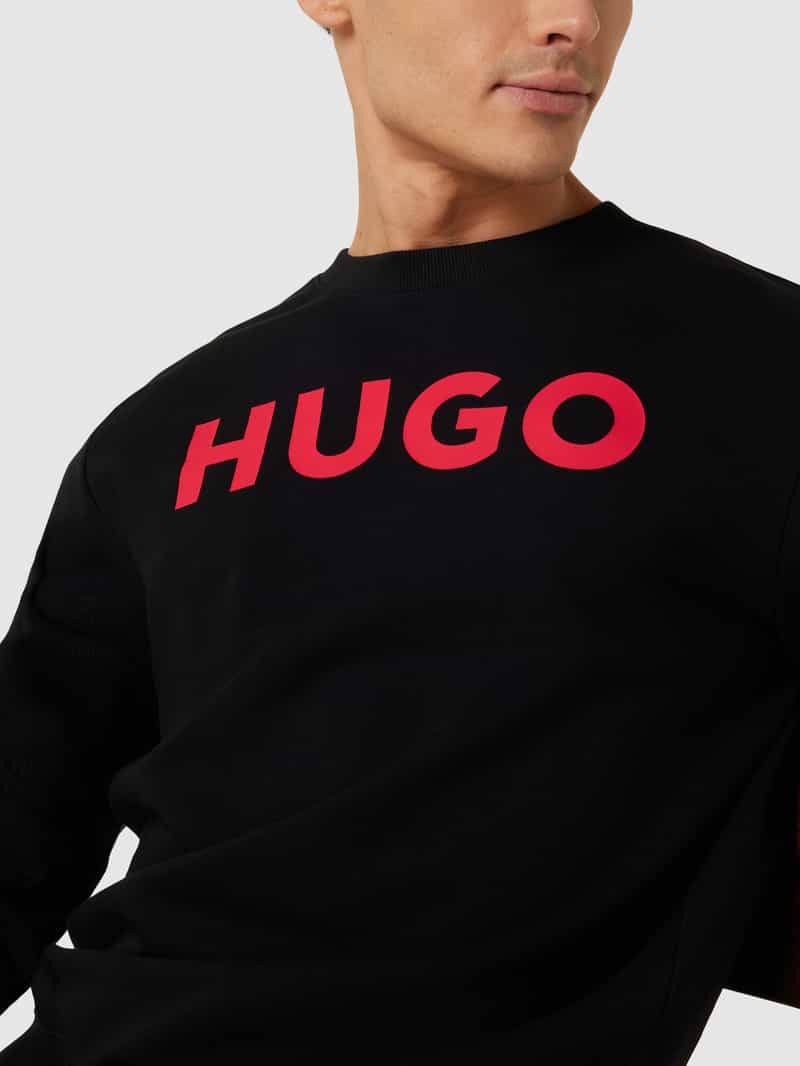 HUGO Sweatshirt met labeldetail model 'Dem'