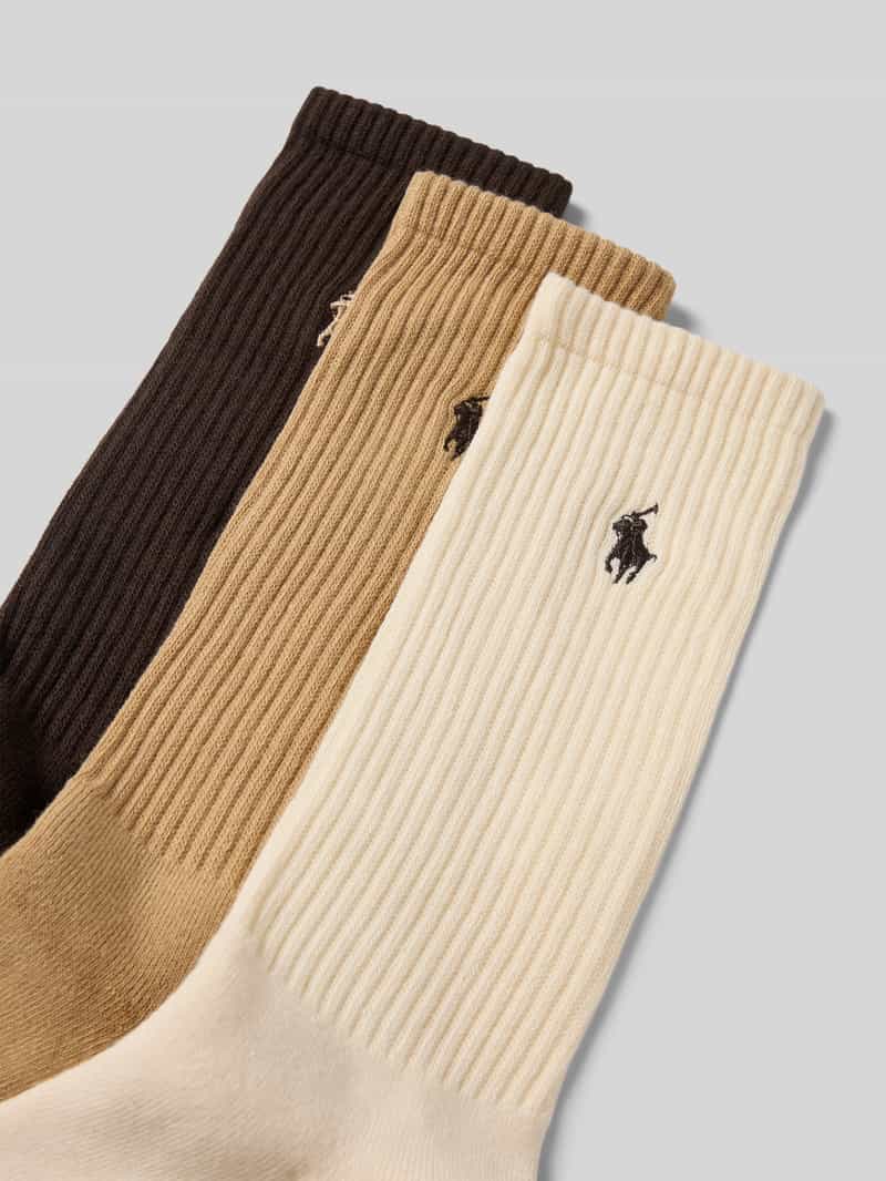 Polo Ralph Lauren Underwear Sokken met labelstitching in een set van 3 paar