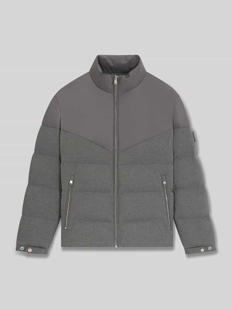 Boss Regular fit gewatteerd jack met geborsteld flanel model 'H-CLANELLO1'