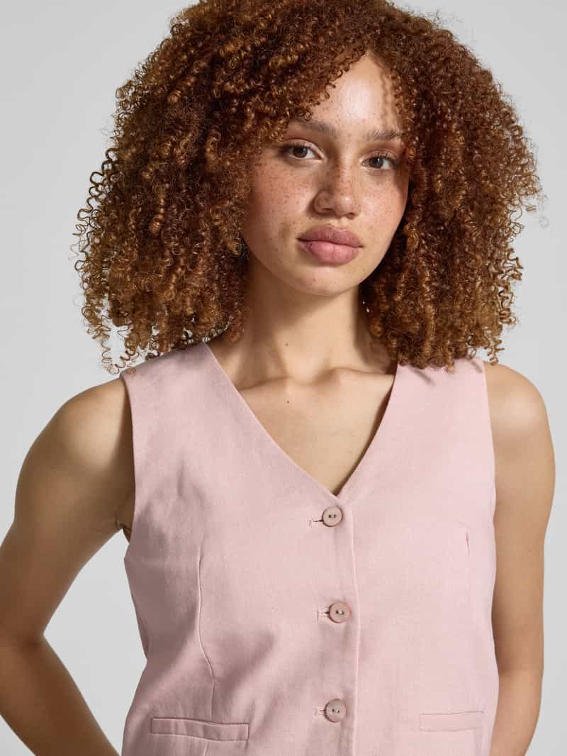 Only Regular fit gilet met klembandjes model 'CARO'