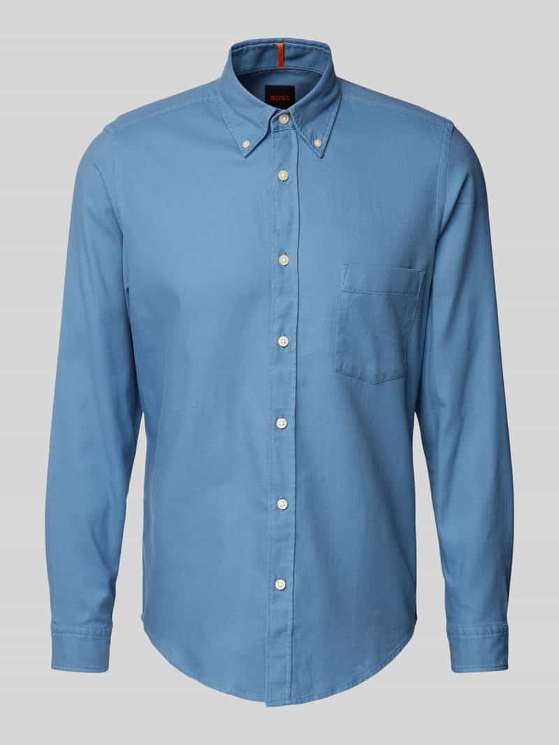 Boss Orange Regular fit vrijetijdsoverhemd met button-downkraag model 'Rickert