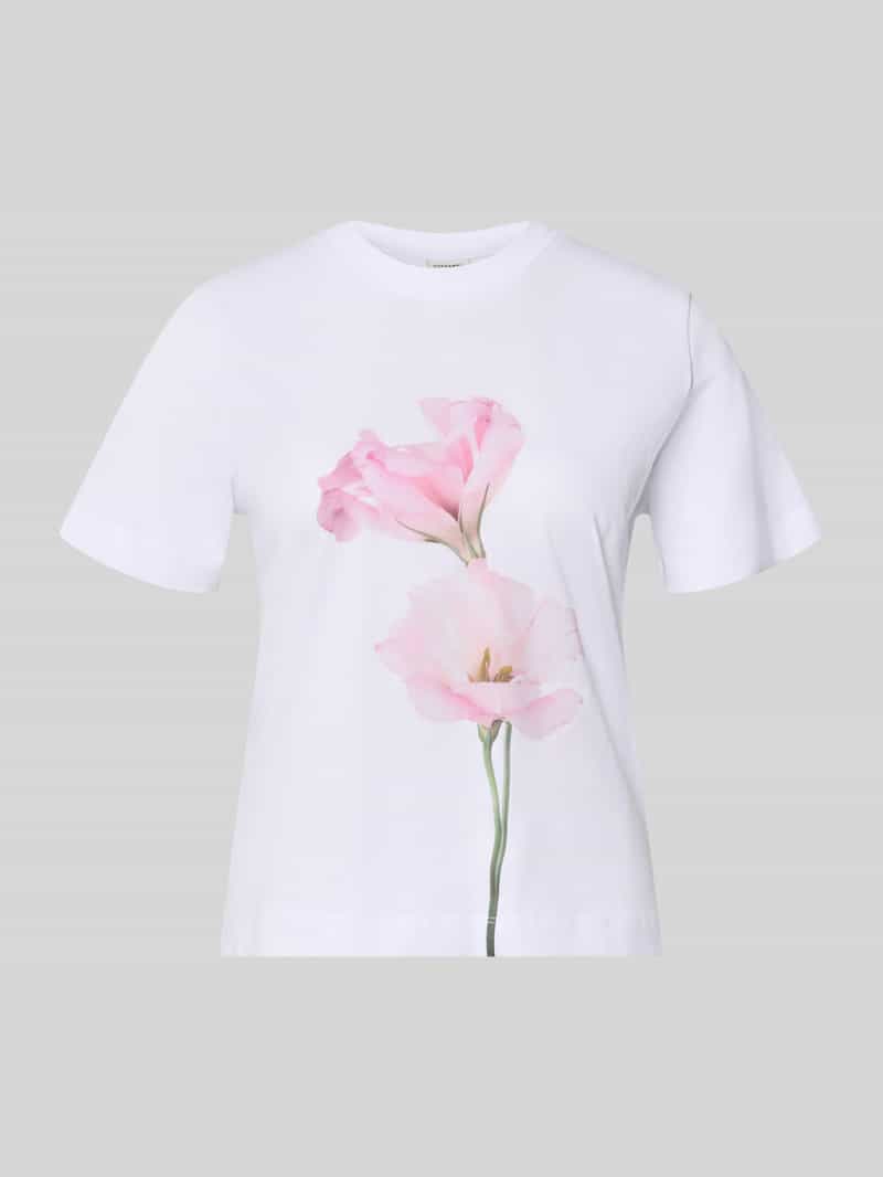 T-shirt met motiefprint model 'FIORE'