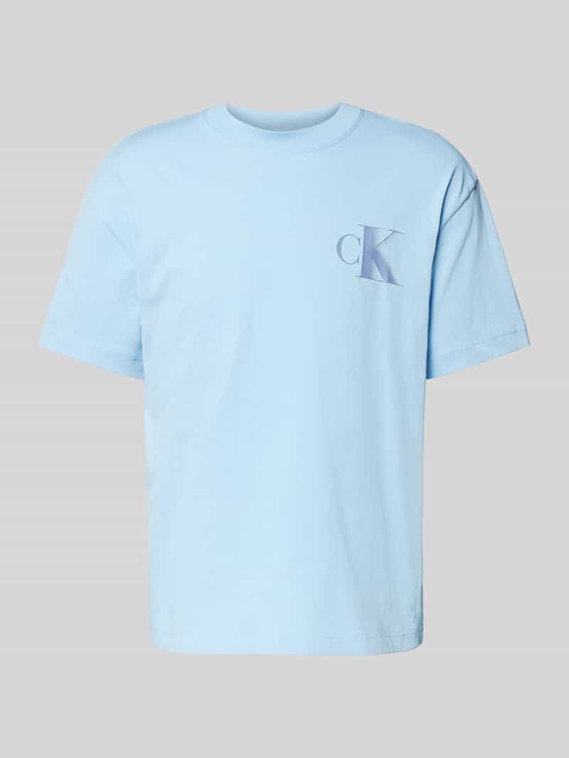 Calvin Klein Jeans T-shirt met labelprint en ronde hals