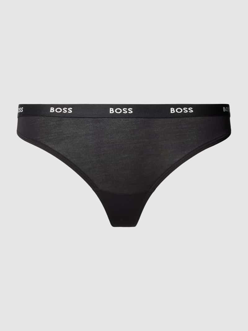 BOSS Black Women String met elastische band met logo