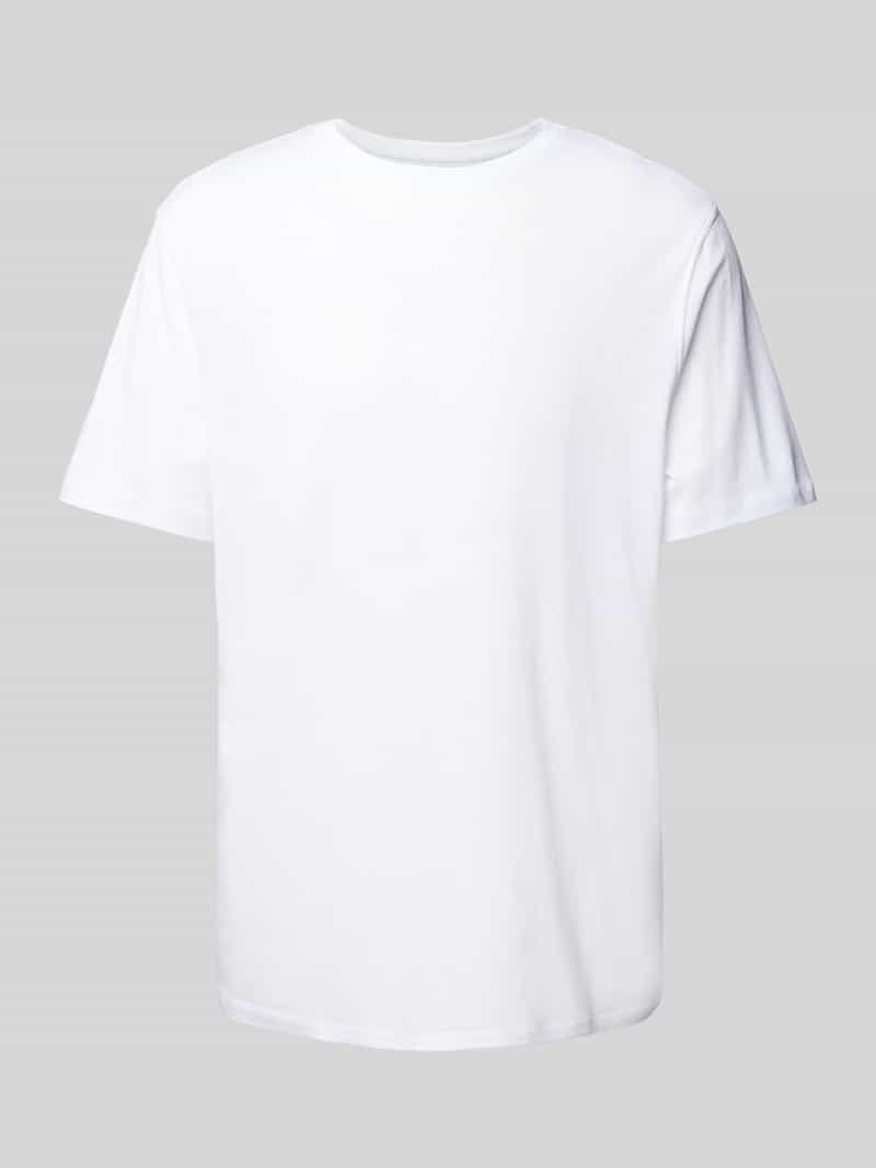 ECOALF T-shirt met geribde ronde hals model 'LIMBEALF'