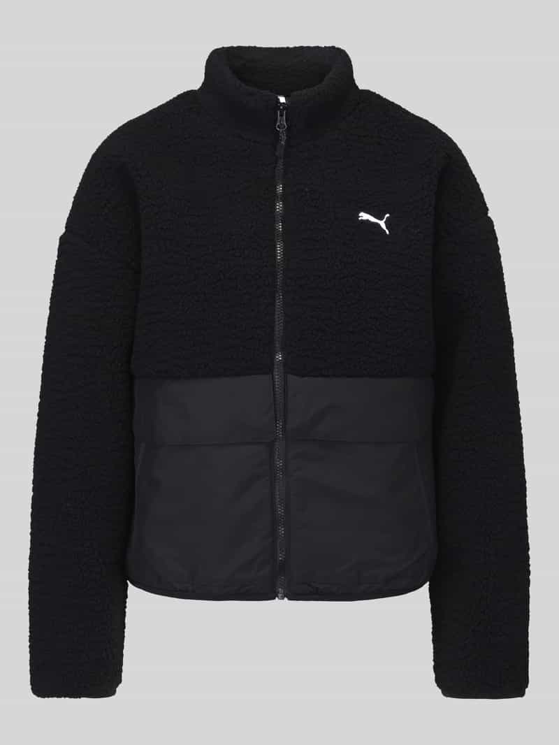 Puma Fleecejack met contrasterende inzetten