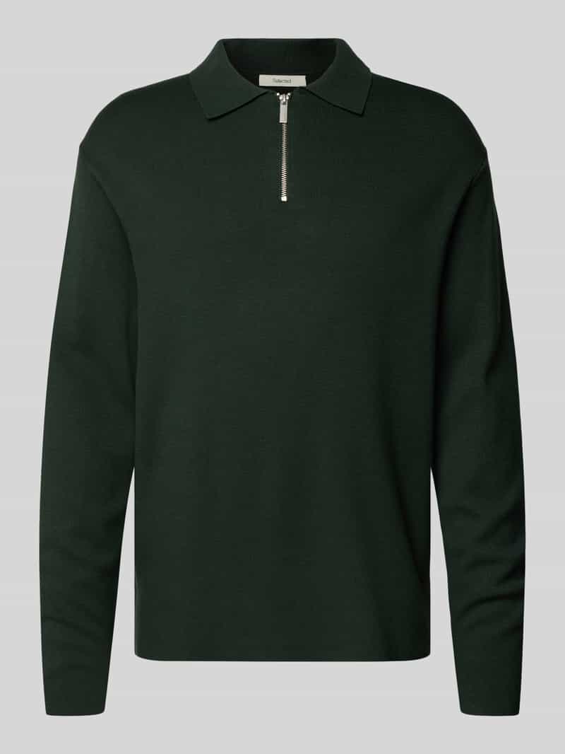 Selected Homme Relaxed fit gebreide pullover van viscosemix model 'TELLER'