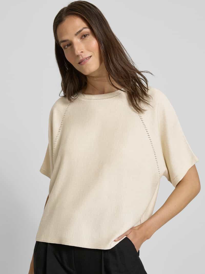 comma Gebreid shirt met ronde hals