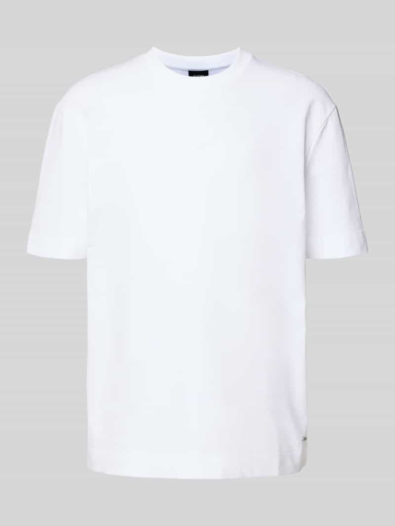 JOOP! Collection T-shirt met geribde ronde hals model 'Achilleas'