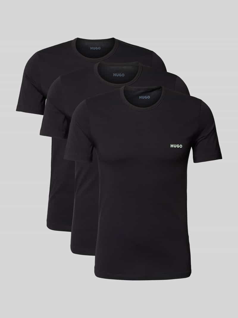 HUGO Regular fit T-shirt met ronde hals in een set van 3 stuks