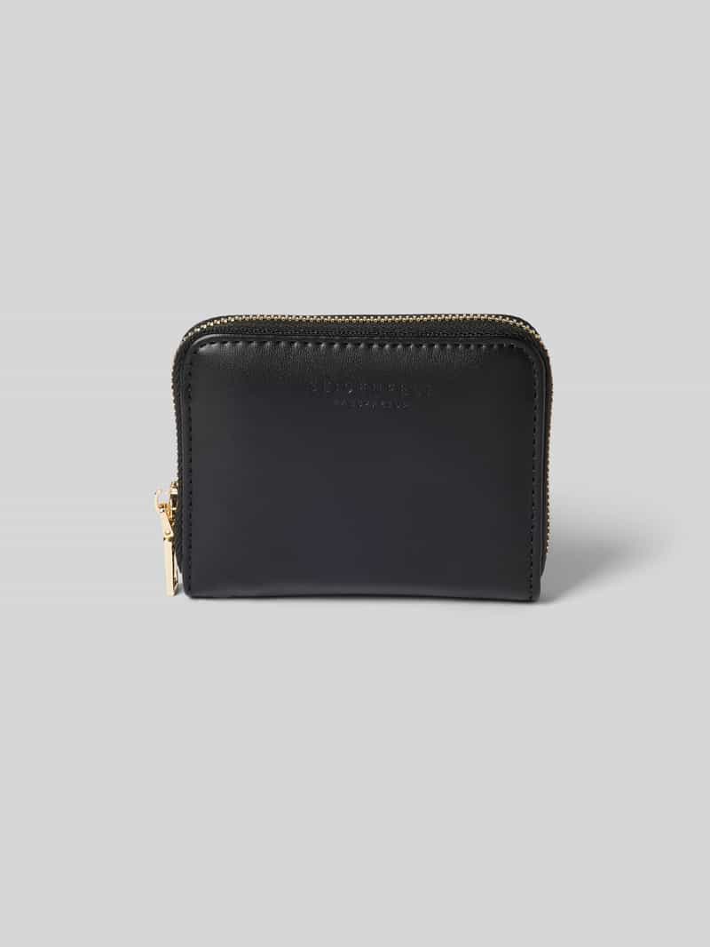Seidenfelt Portemonnee in leerlook model 'YLVA'