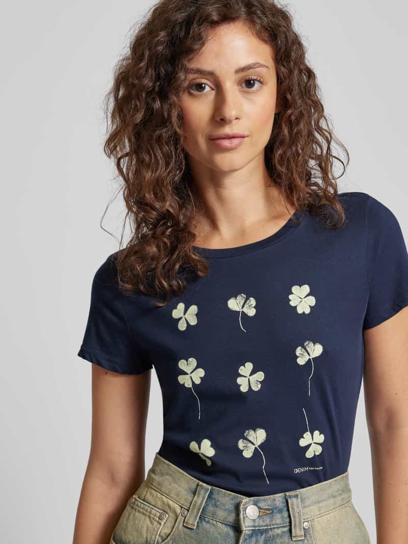 Tom Tailor Denim T-shirt met motief- en labelprint