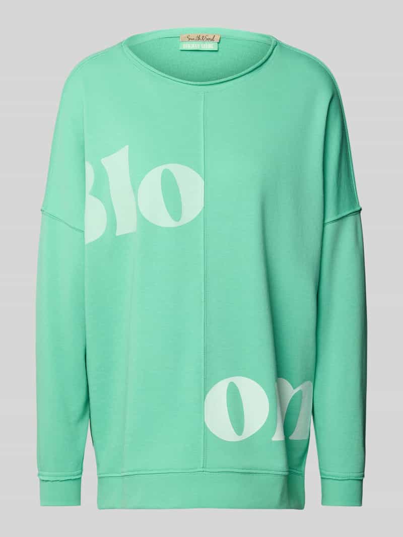 Smith and Soul Sweatshirt met extra brede schouders en ronde hals