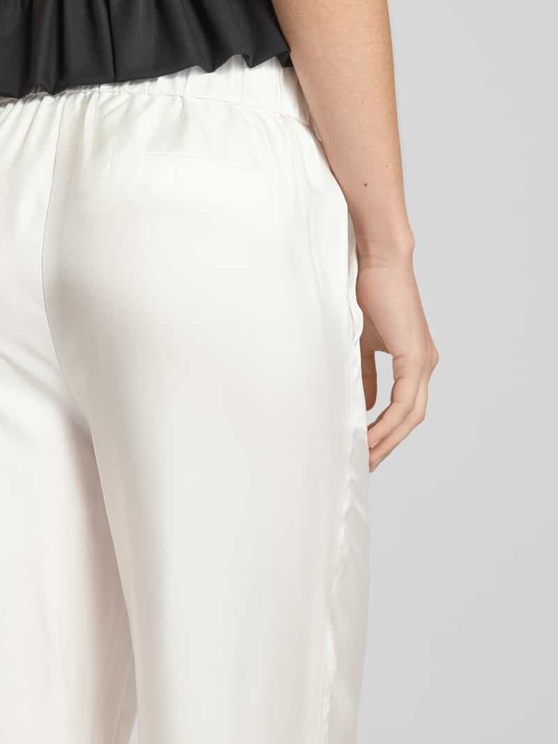 herzensangelegenheit Flared cut broek van zijde met elastische band