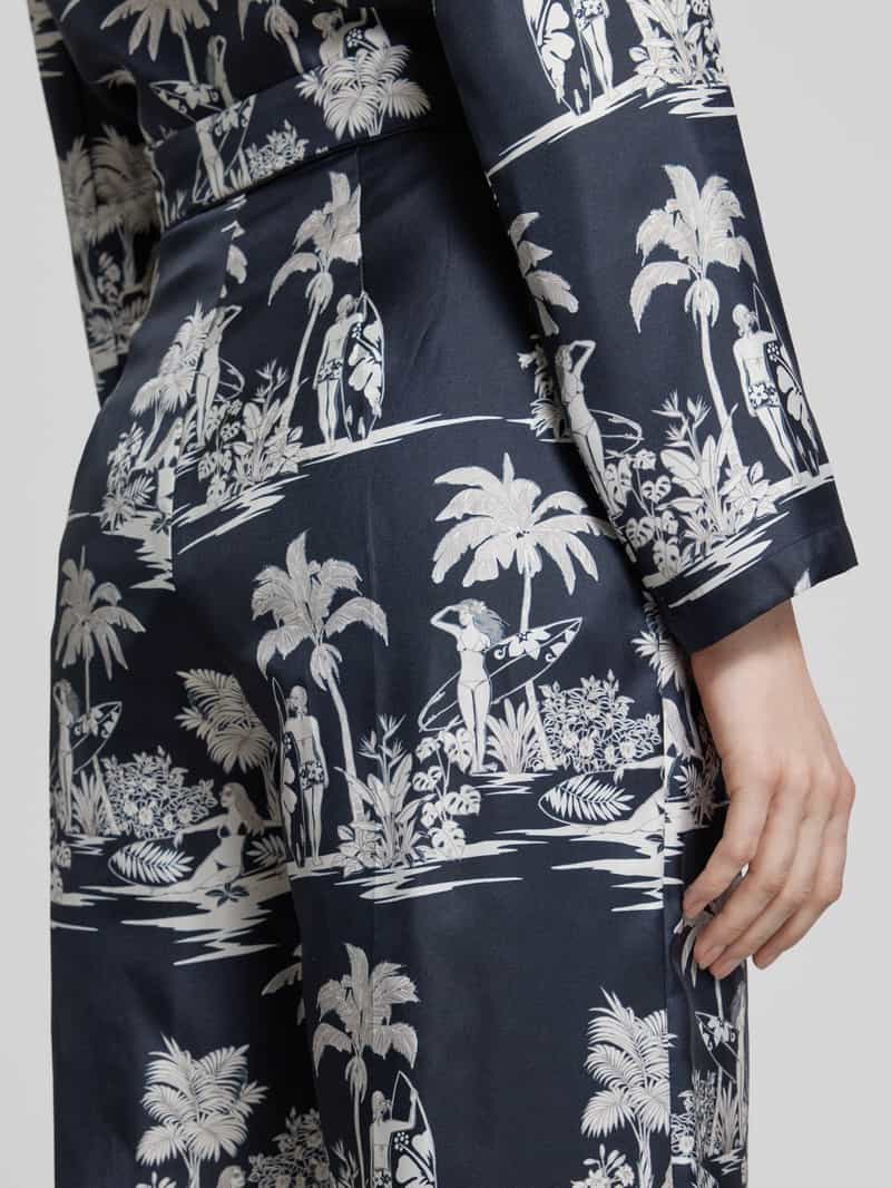 Max Mara Studio Straight leg stoffen broek met persplooien model 'PAGLIE'