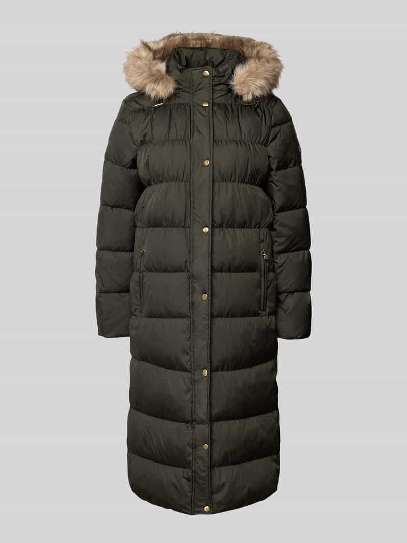 Lauren Ralph Lauren Gewatteerde lange jas met capuchon en ritszakken