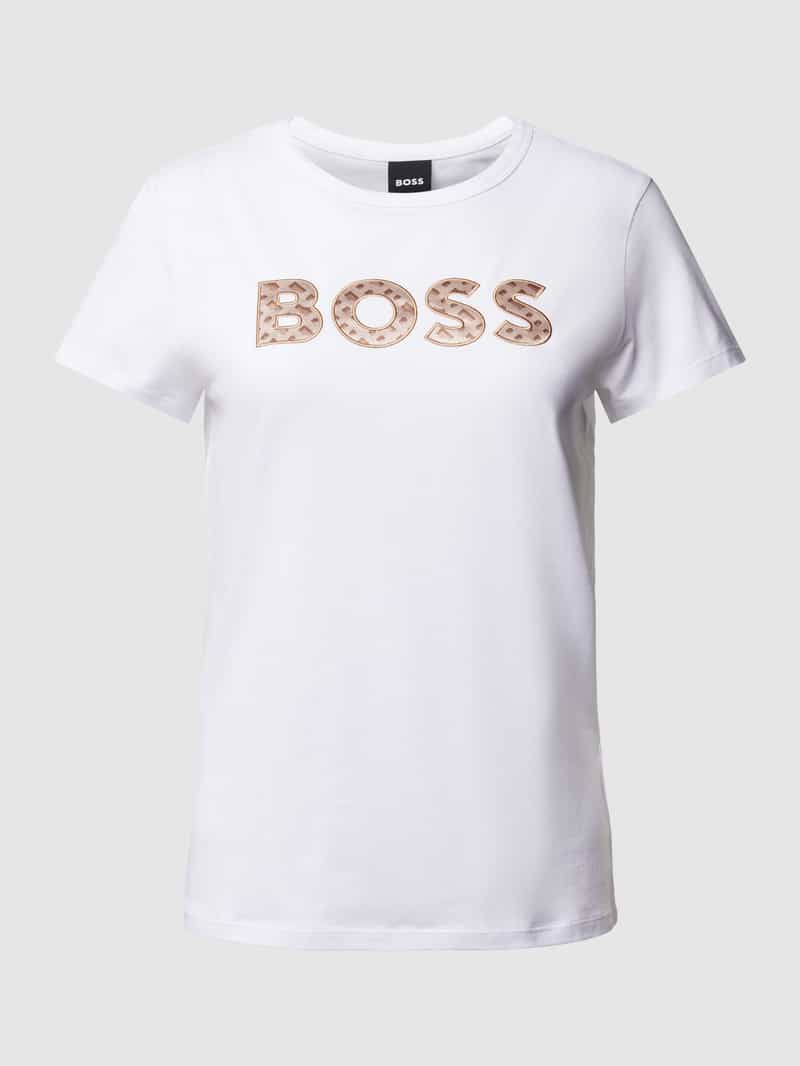 Boss T-shirt met logodetail model 'Eventsa'