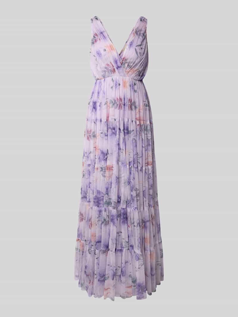 Lace & Beads Avondjurk in laagjeslook met V-hals
