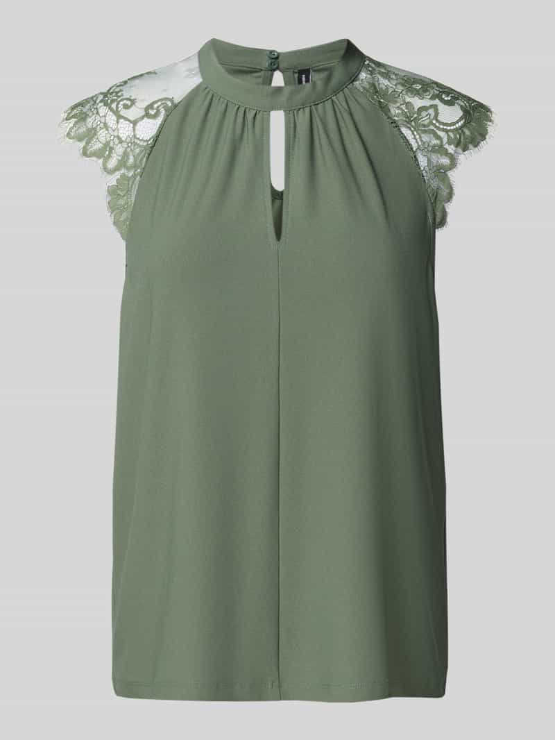 Vero Moda Regular fit blousetop met kant model 'MILLA'