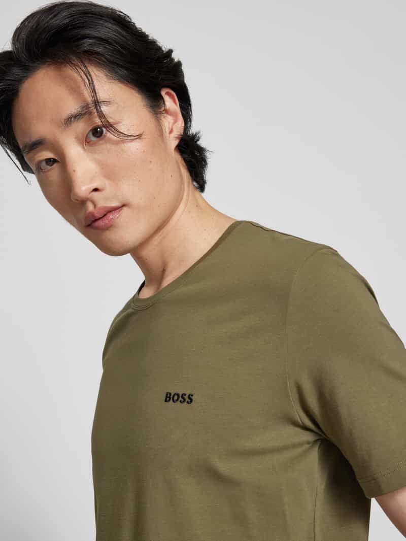 Boss T-shirt met labelstitching