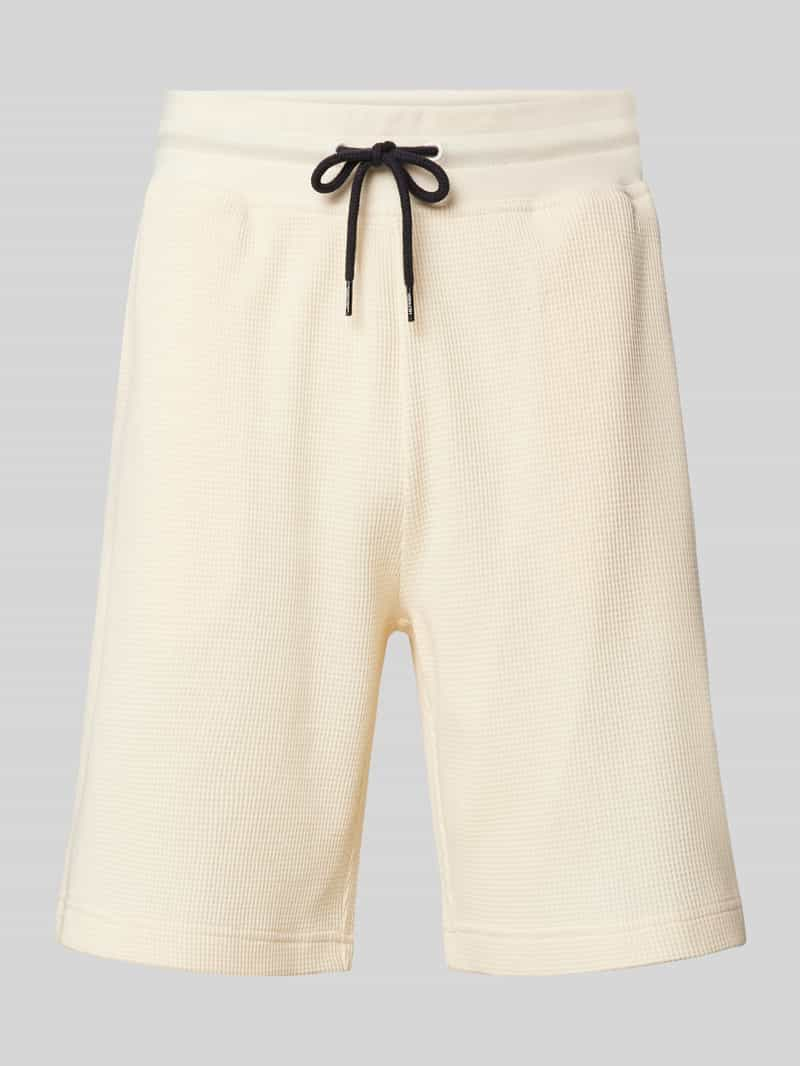 Tommy Hilfiger Regular fit sweatshorts met structuurmotief