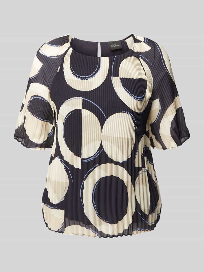 s.Oliver BLACK LABEL Regular fit chiffon blouse met korte raglanmouwen