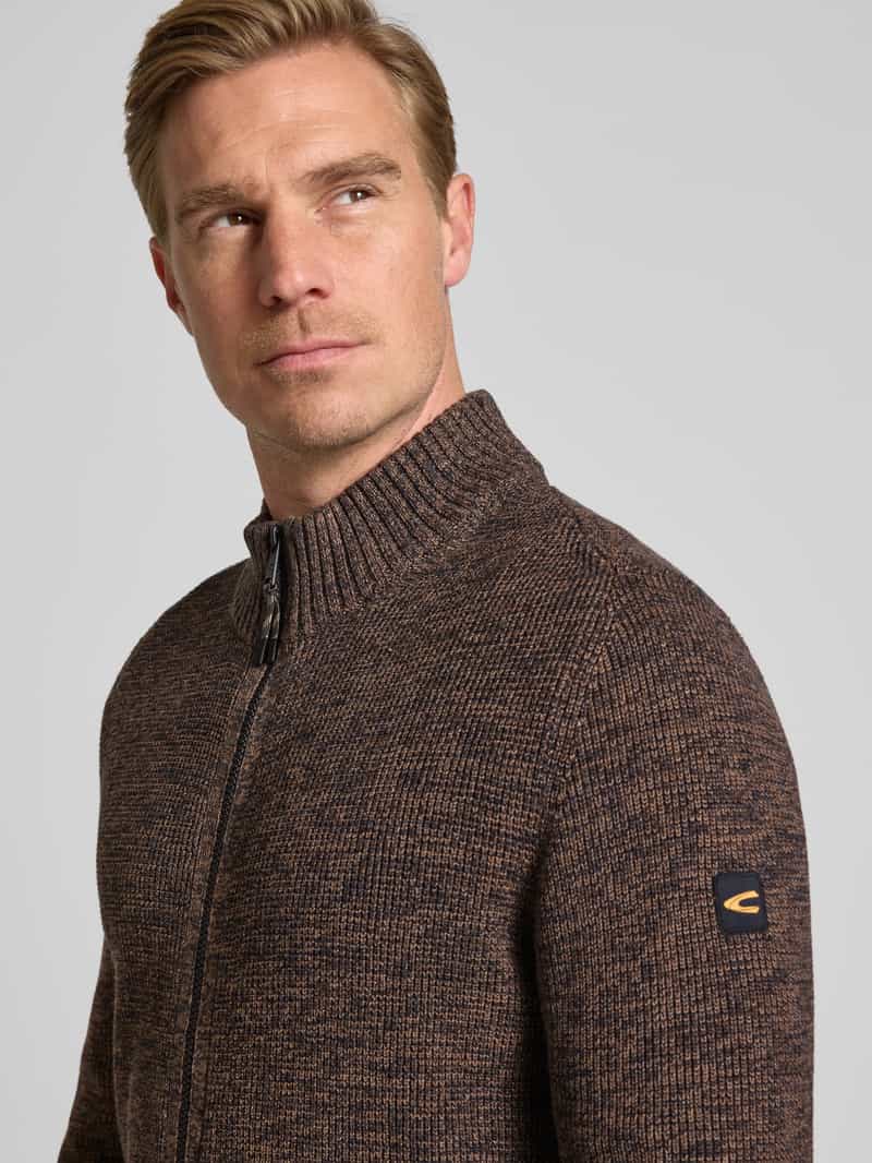 camel active Slim fit gebreid jack model 'Mouline'