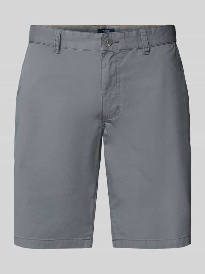 Slim fit bermuda met steekzakken