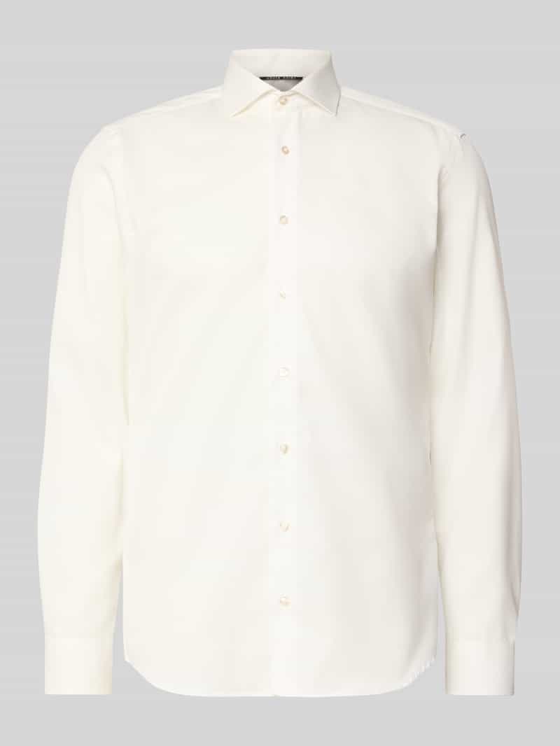 Slim fit zakenhemd van twill