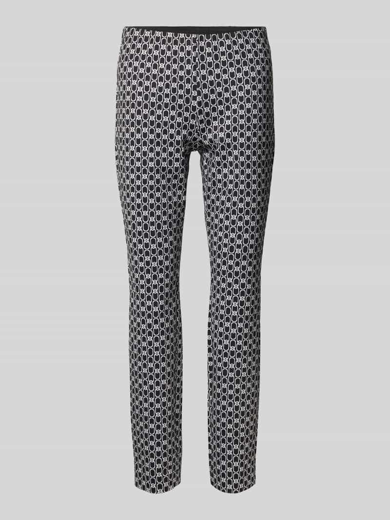 comma Slim fit stoffen broek met elastische band