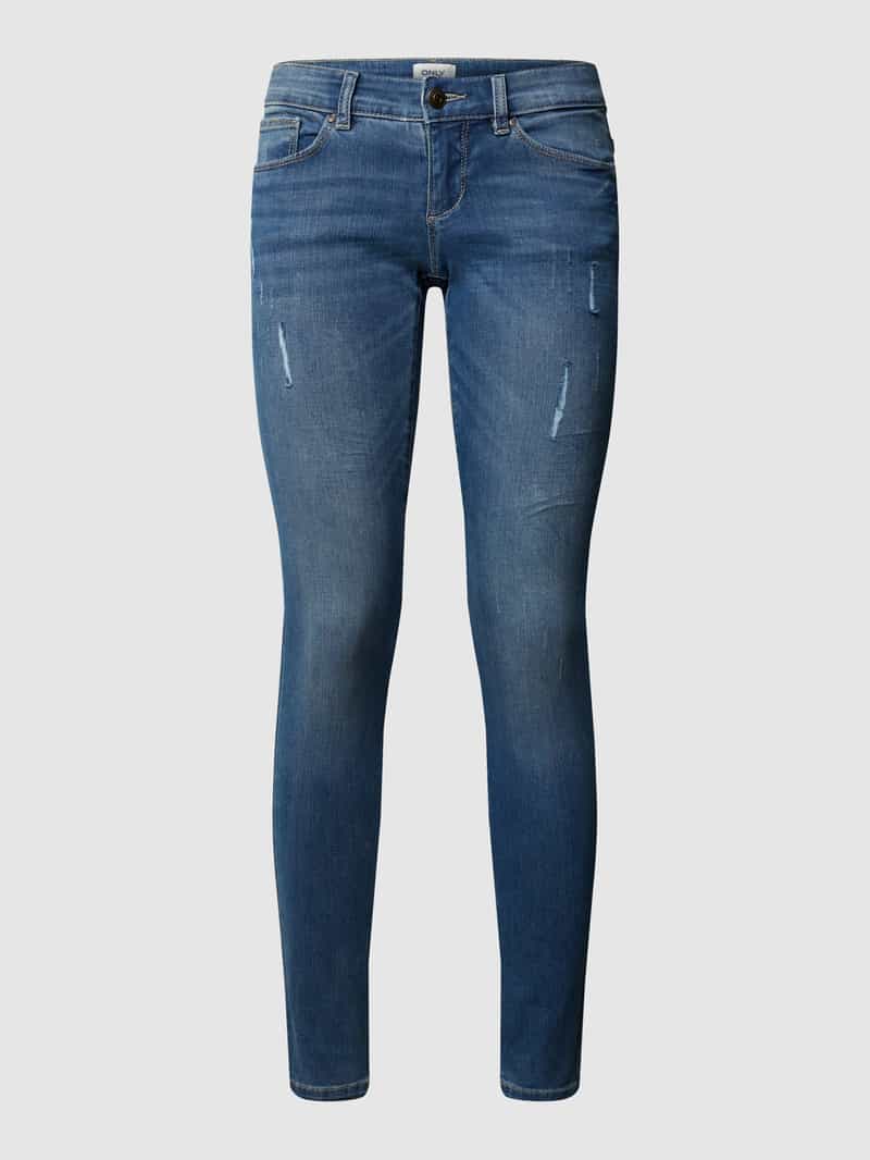 Only Skinny fit 5-pocketjeans in used-look