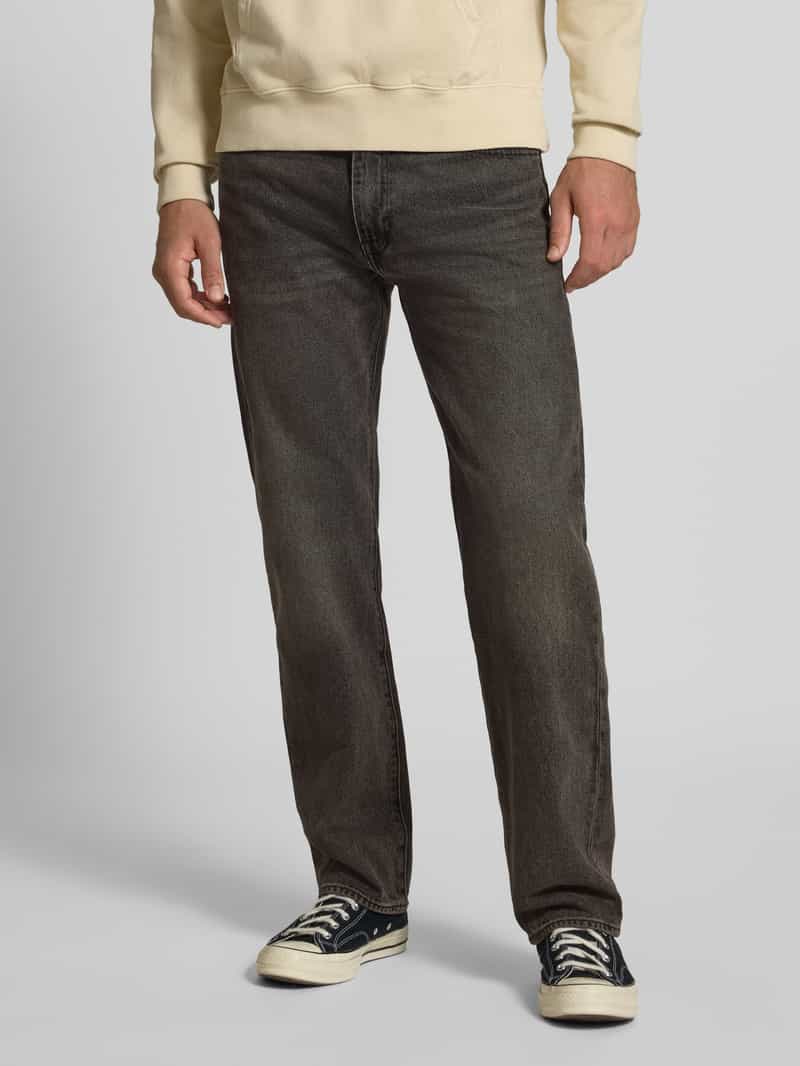 Levi's Relaxed straight fit jeans met steekzakken, model '555®' donkergrijs, foto 4