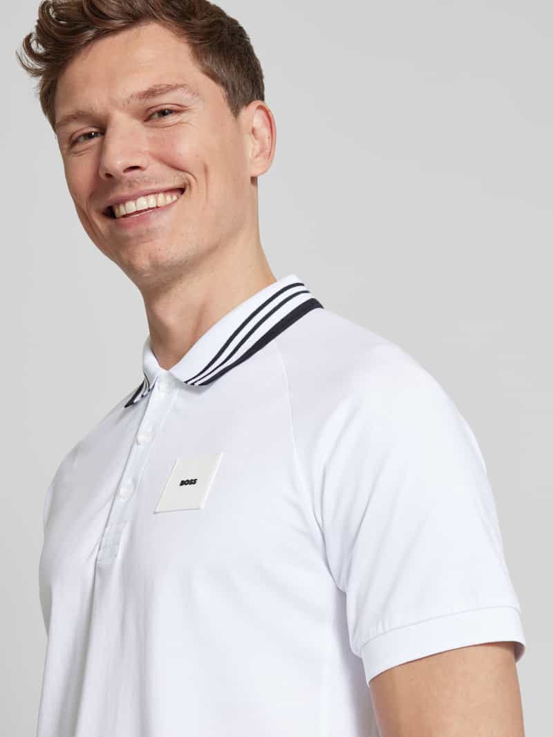 BOSS Green Regular fit poloshirt met labelbadge model 'Paddy'