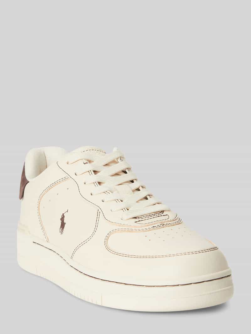 Polo Ralph Lauren Mastercourt Sneakers - Leer - Heren - Creme - Maat 43