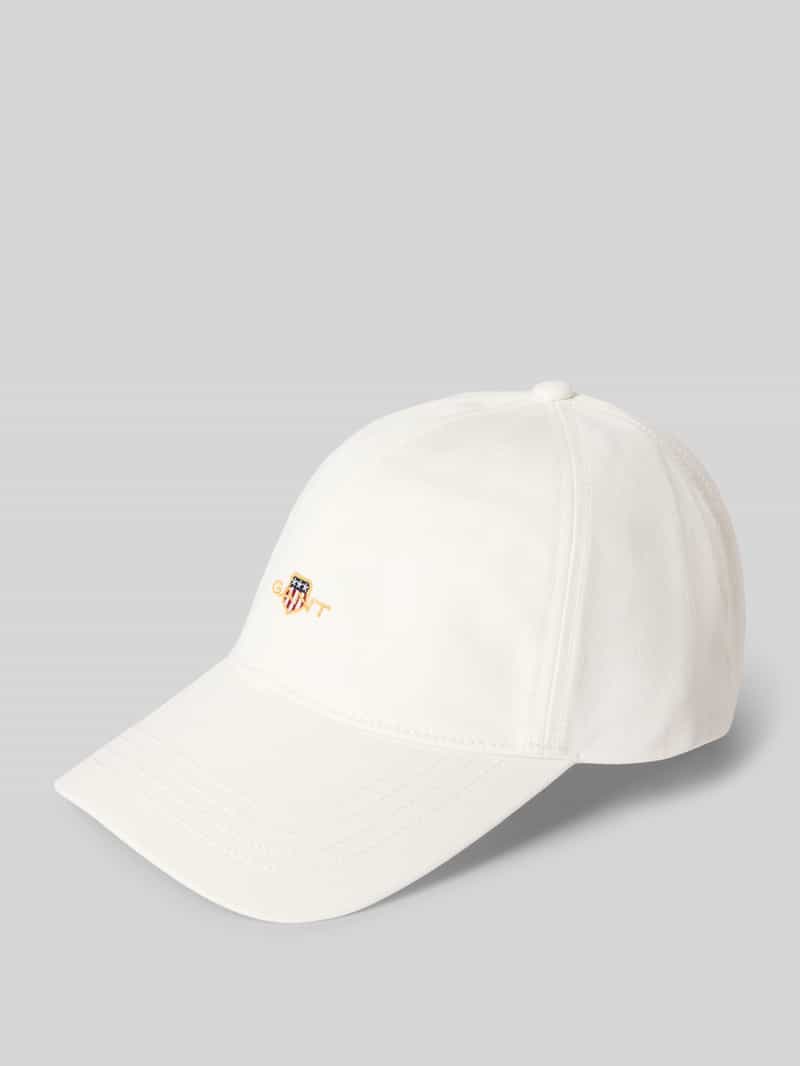 Baseballpet van katoen met labelstitching
