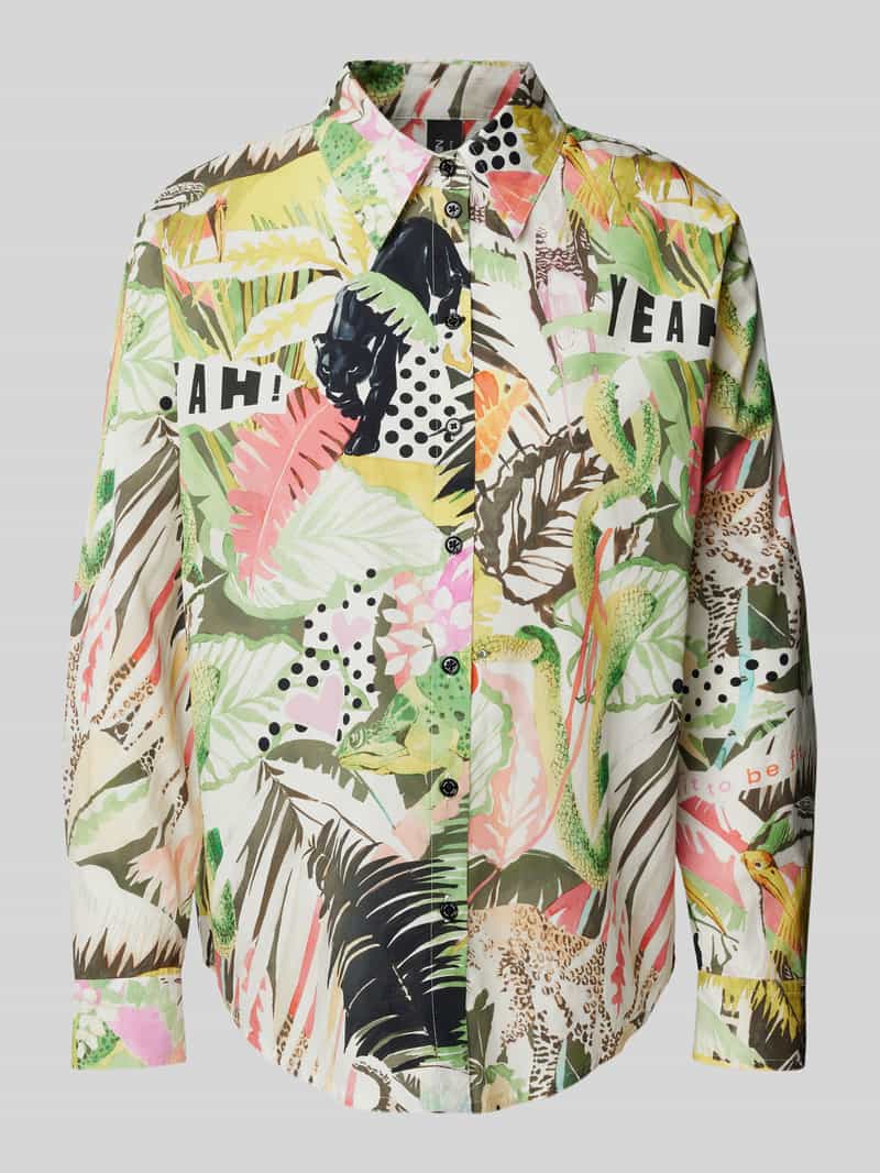 Marc Cain Regular fit overhemdblouse met manchetten