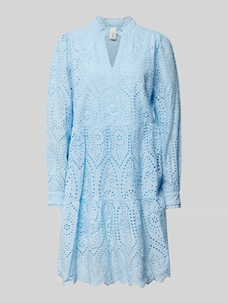 YAS Knielange jurk met broderie anglaise model 'Holi'
