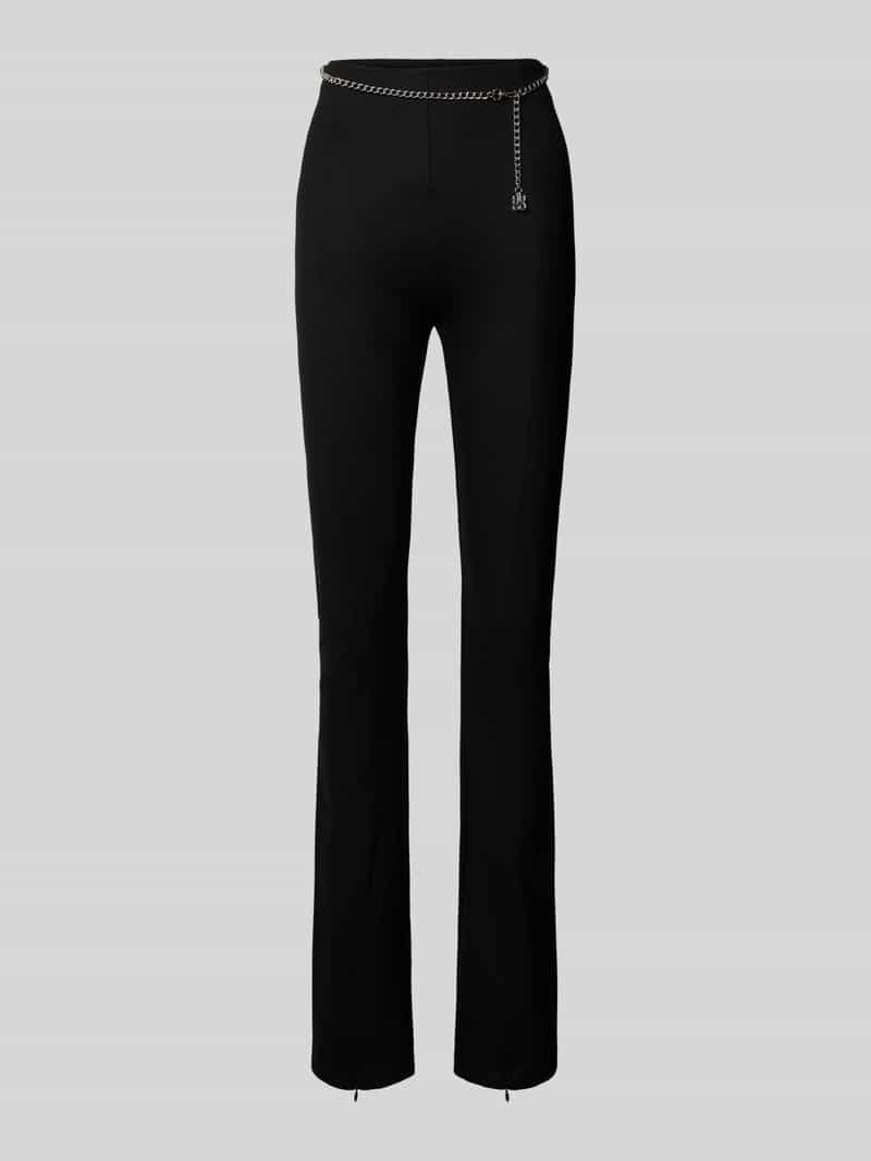 HUGO Stoffen broek van viscose met riem model 'Norinda'