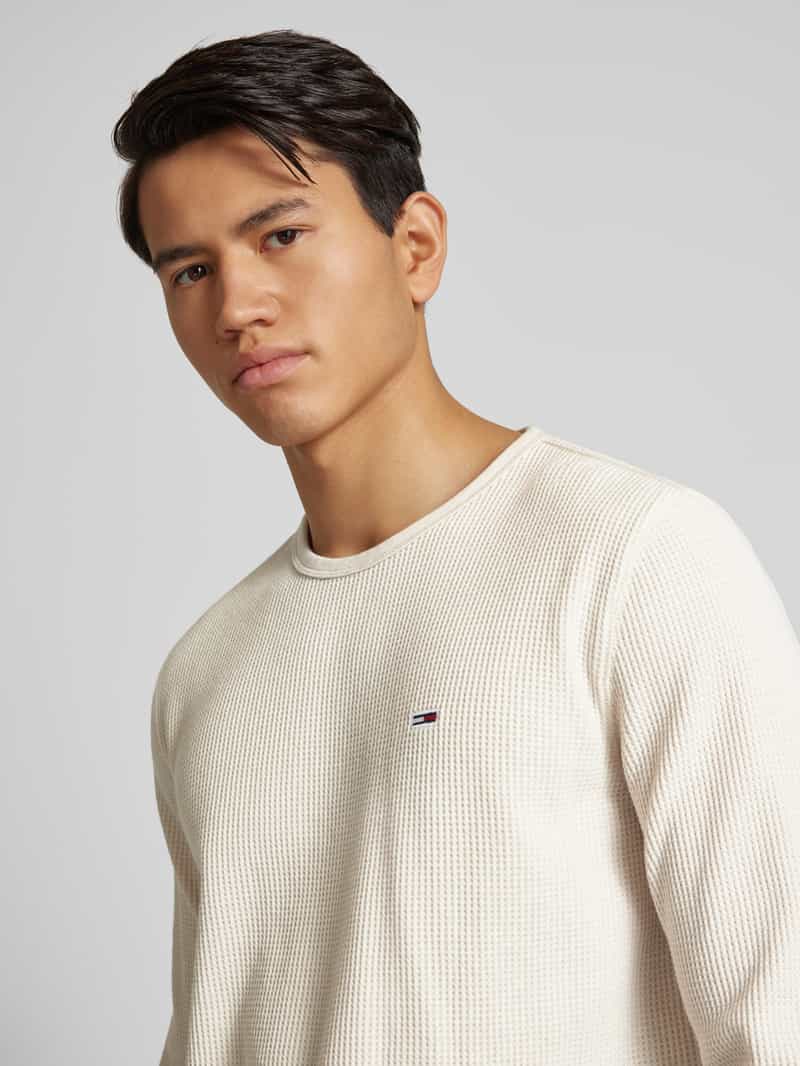 Tommy Jeans Shirt met lange mouwen en labelstitching