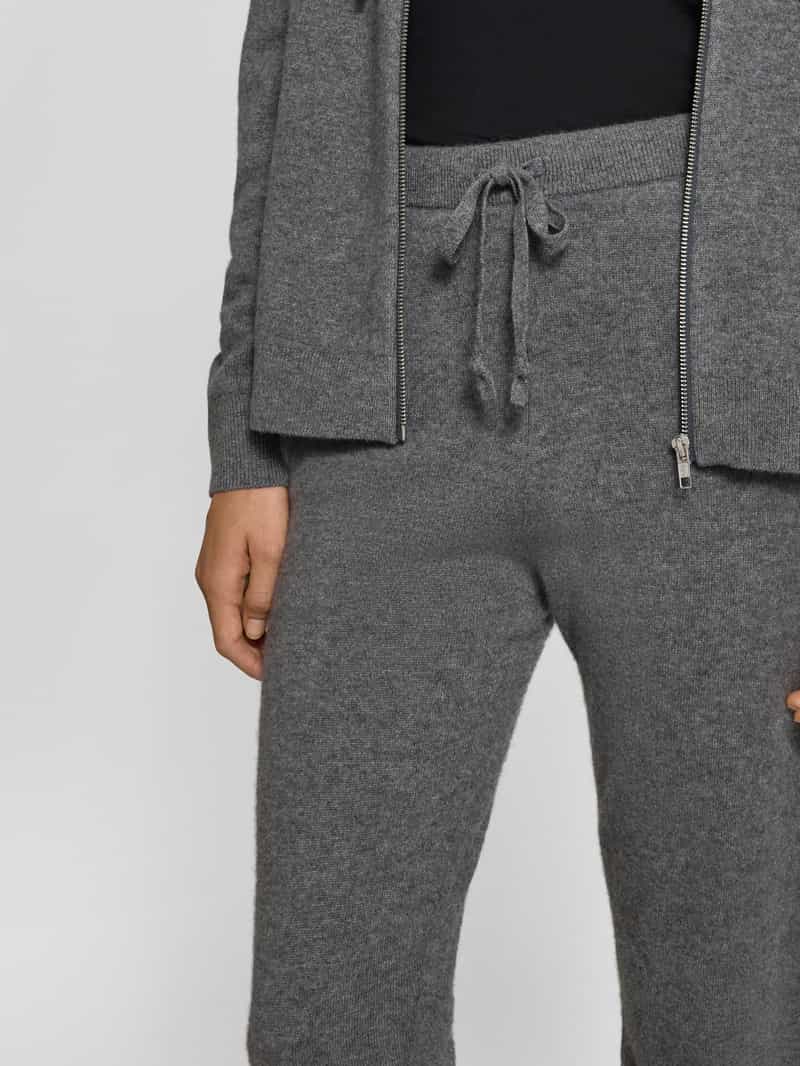 Jake*s Casual Joggingbroek van kasjmier met elastische band