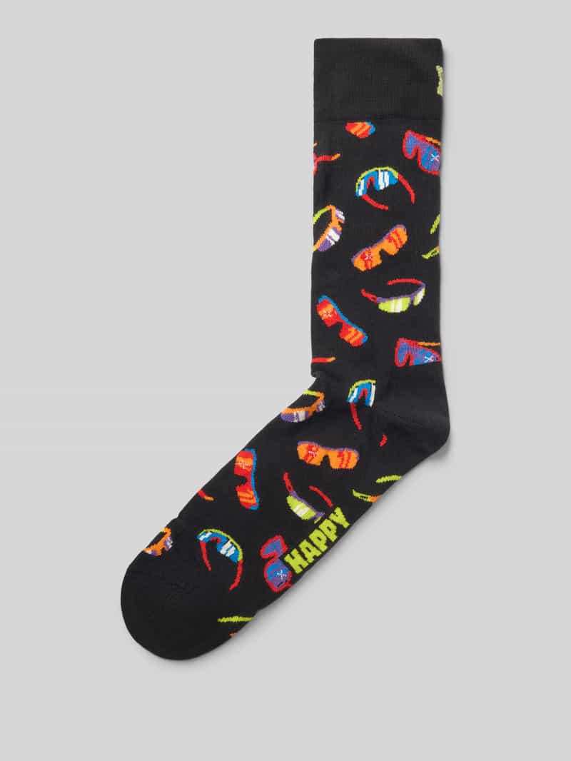 Happy Socks Sokken met motiefstitching model 'GLASSES'