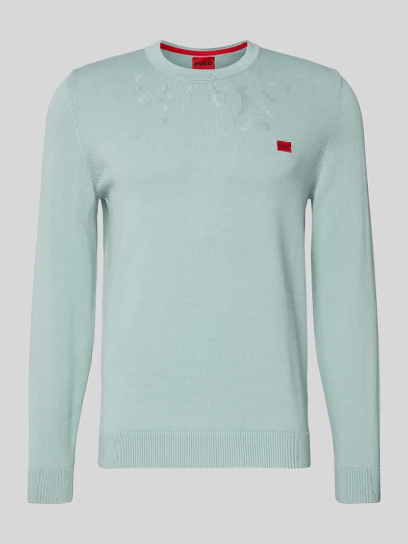 HUGO Regular fit gebreide pullover van puur katoen model 'SAN CASSIUS'
