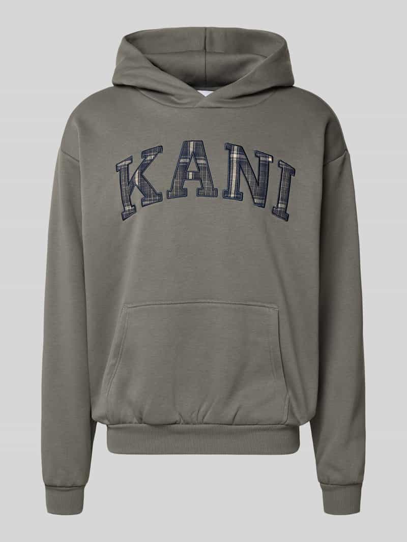 Karl Kani Hoodie met labelstitching en kangoeroezak