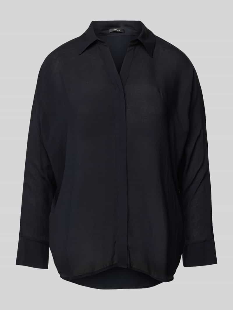 Opus Overhemdblouse met blinde knoopsluiting model 'Flavena'