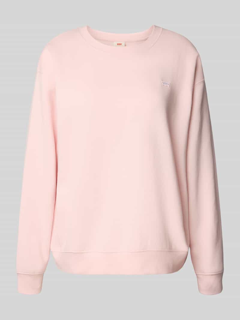 Levi's Sweatshirt met labelstitching en ronde hals