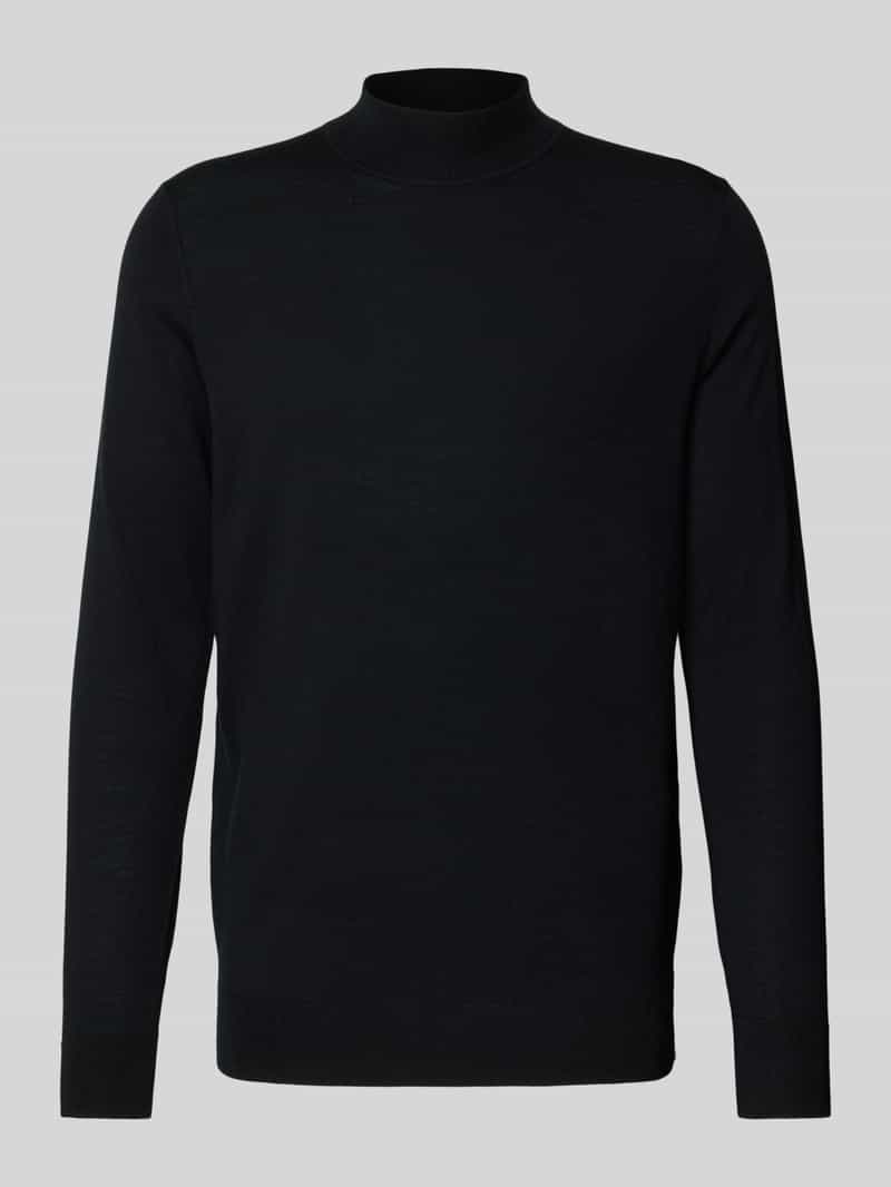 Profuomo Wollen pullover met opstaande kraag
