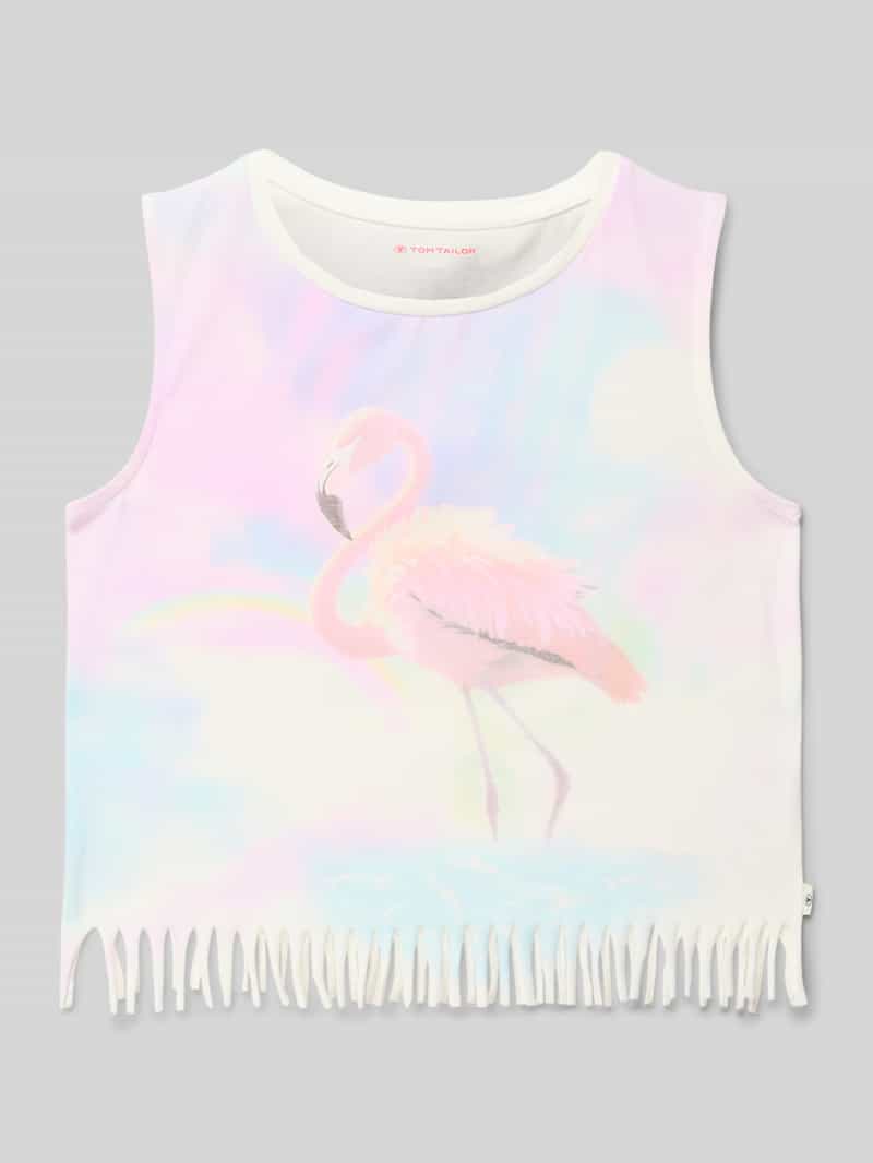 Tom Tailor Regular fit top met franjes