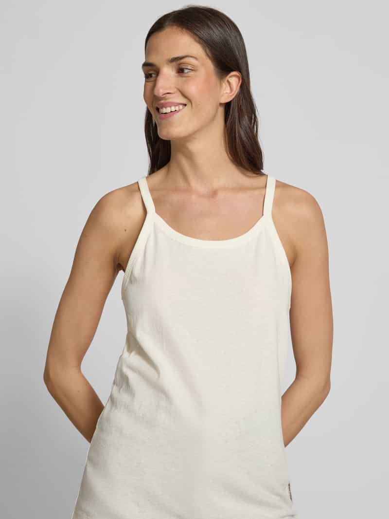 Marc O'Polo Slim fit top met bandjes van een mix van katoen en hennep